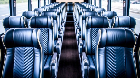 spokane valley 54 passenger charter bus inside