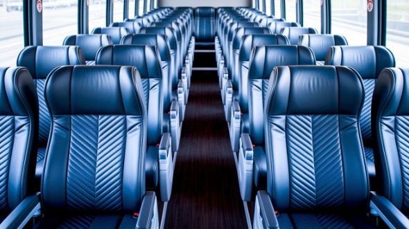spokane valley 55 passenger charter bus inside