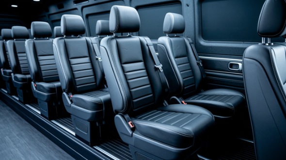 spokane valley sprinter van with driver inside